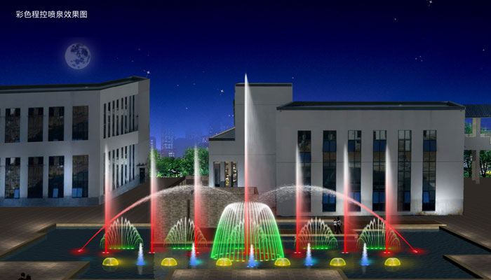 水池噴泉  