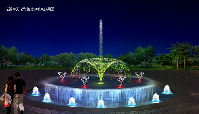 水池噴泉  